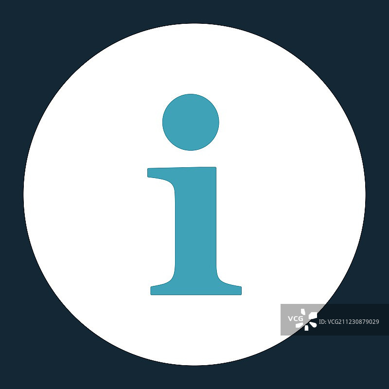 蓝色和白色圆形按钮信息图片素材