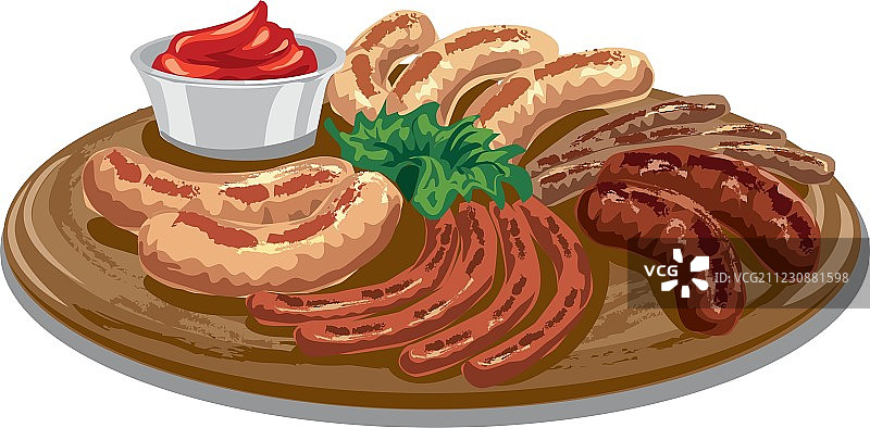 烤香肠图片素材