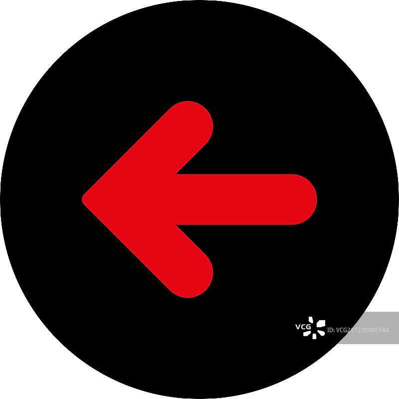 扁平风格红黑箭头图片素材