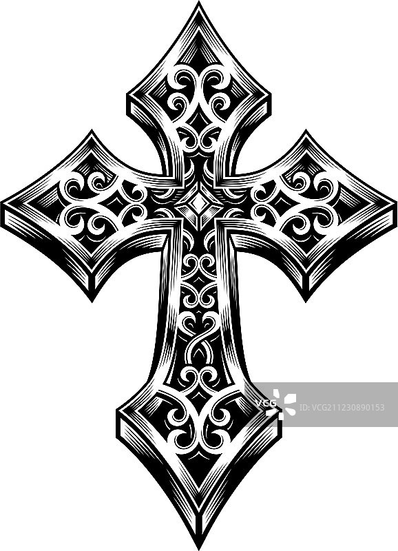 华丽的凯尔特十字架图片素材