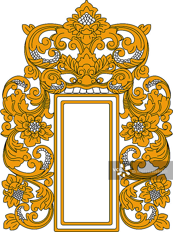 印度尼西亚民族风边框图片素材