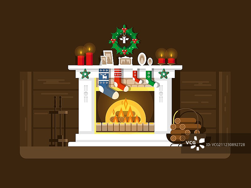 圣诞壁炉图片素材