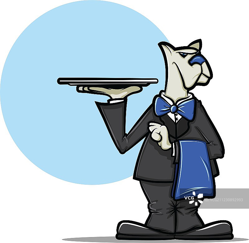 狗狗服务员图片素材