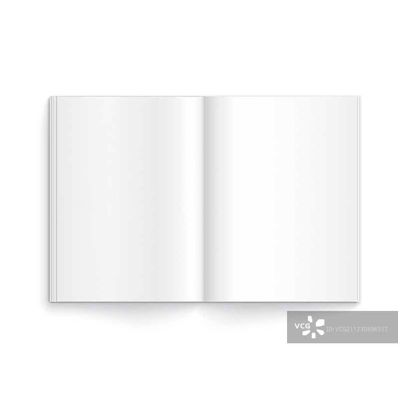 空白打开的杂志图片素材