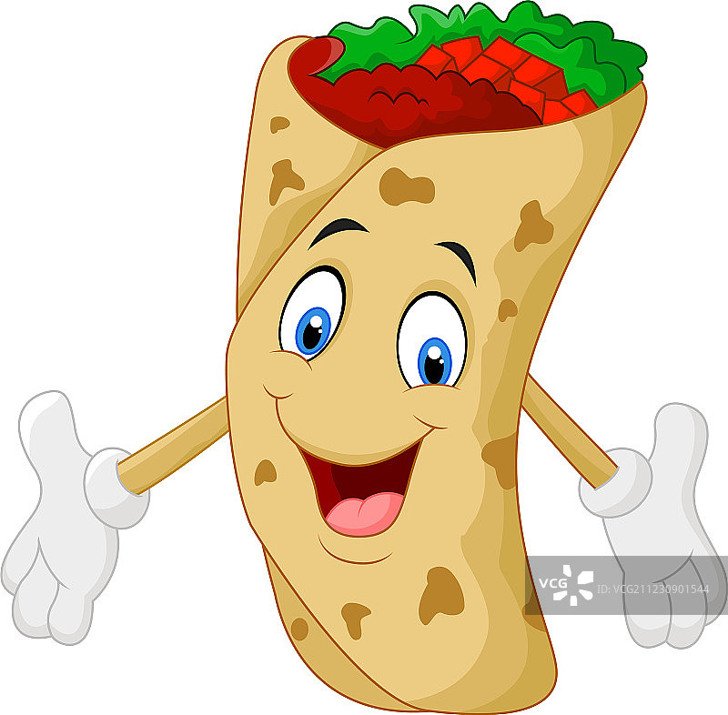 卡通墨西哥卷饼图片素材