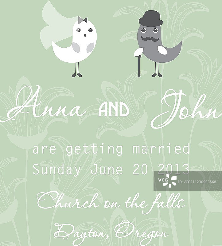 婚礼邀请卡图片素材