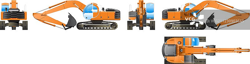 挖掘机图片素材