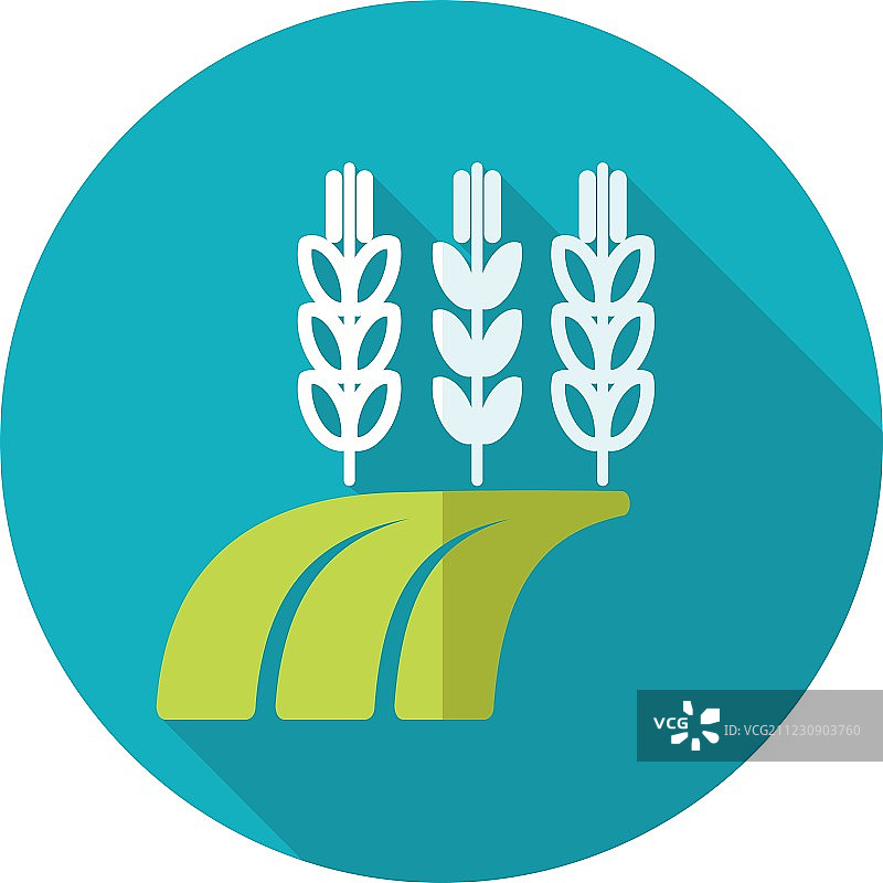 麦穗扁平图标图片素材