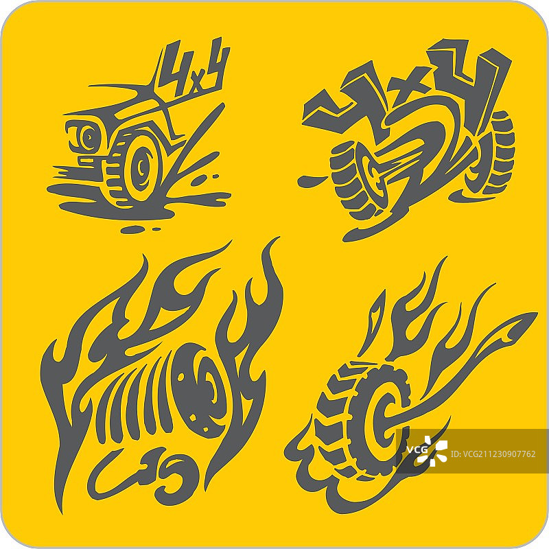 越野符号合集图片素材