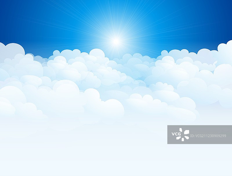 蓝色的天空背景图片素材