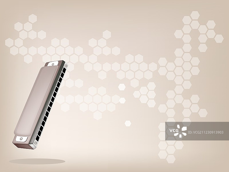 蓝调口琴背景图片素材