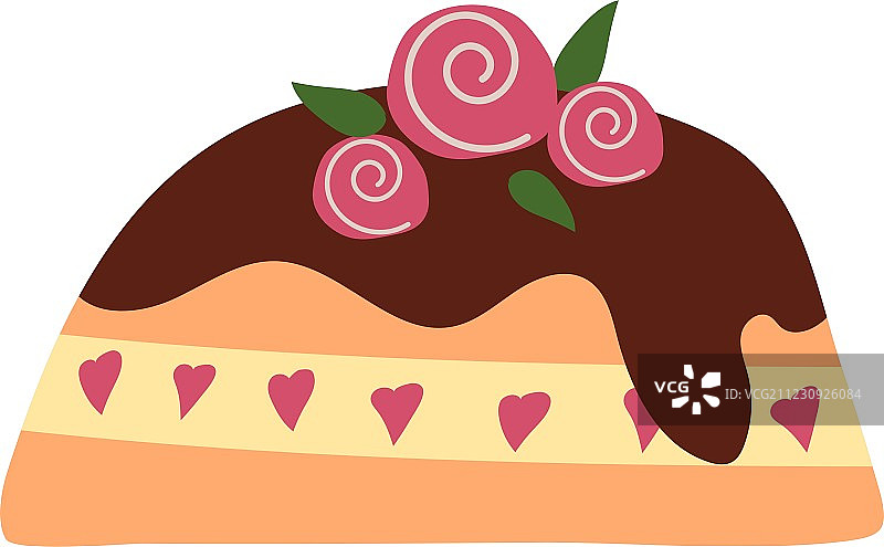 巧克力奶油生日蛋糕图片素材