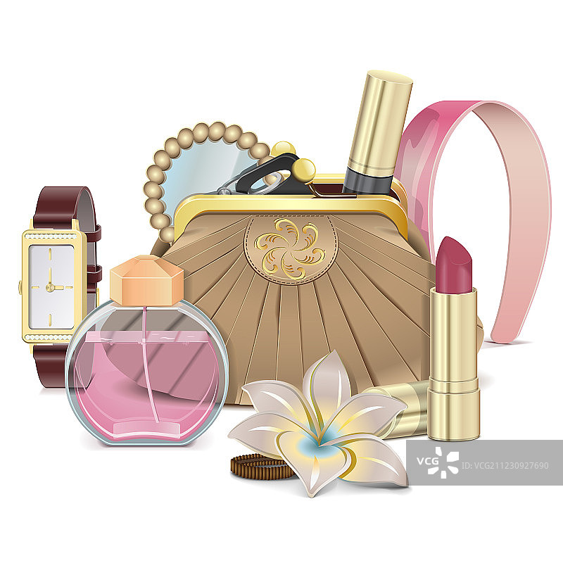 配有饰品的钱包图片素材