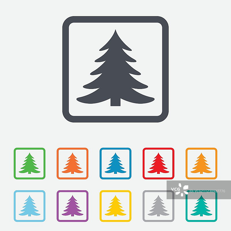 圣诞树标志图标节日按钮图片素材