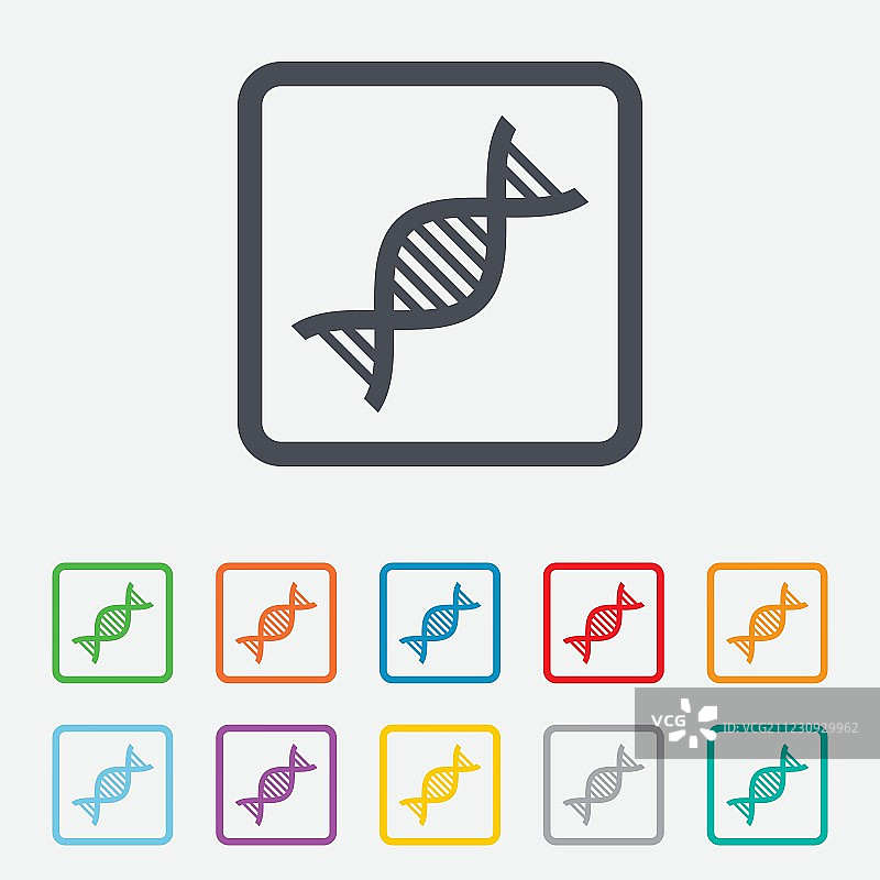 DNA符号图标脱氧核糖核酸符号图片素材