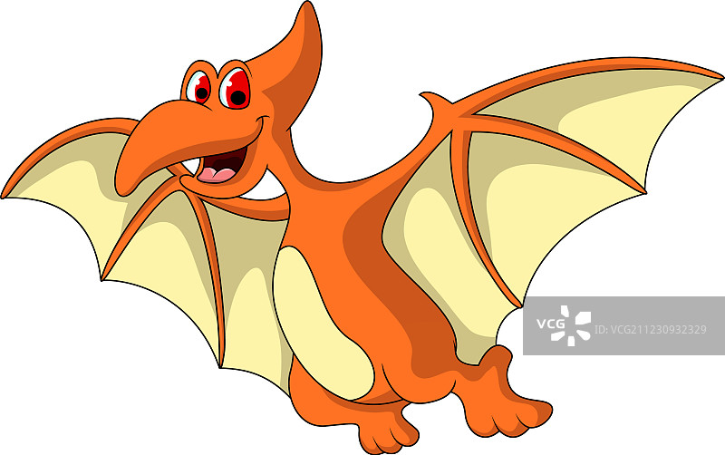 可爱的翼龙卡通形象图片素材