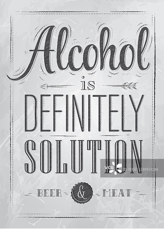 笑话海报：酒精绝对是煤的解决方案图片素材