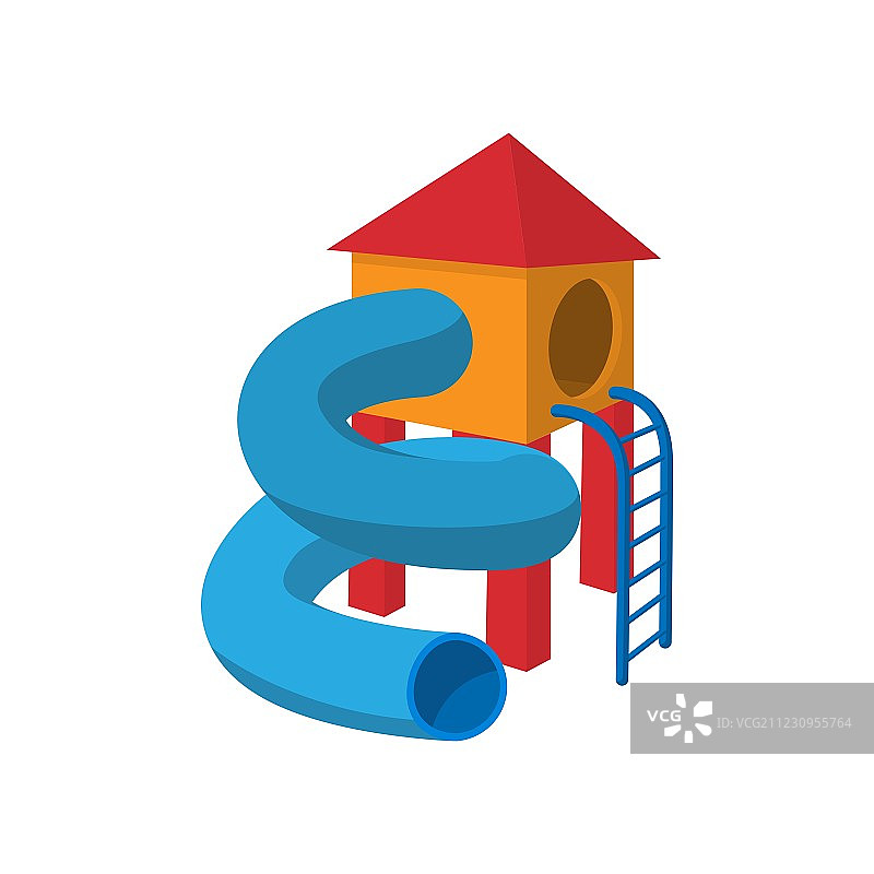 儿童滑梯卡通图标图片素材