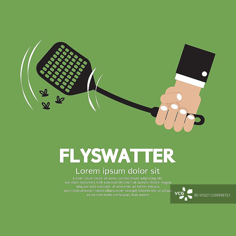 手中的苍蝇拍图片素材