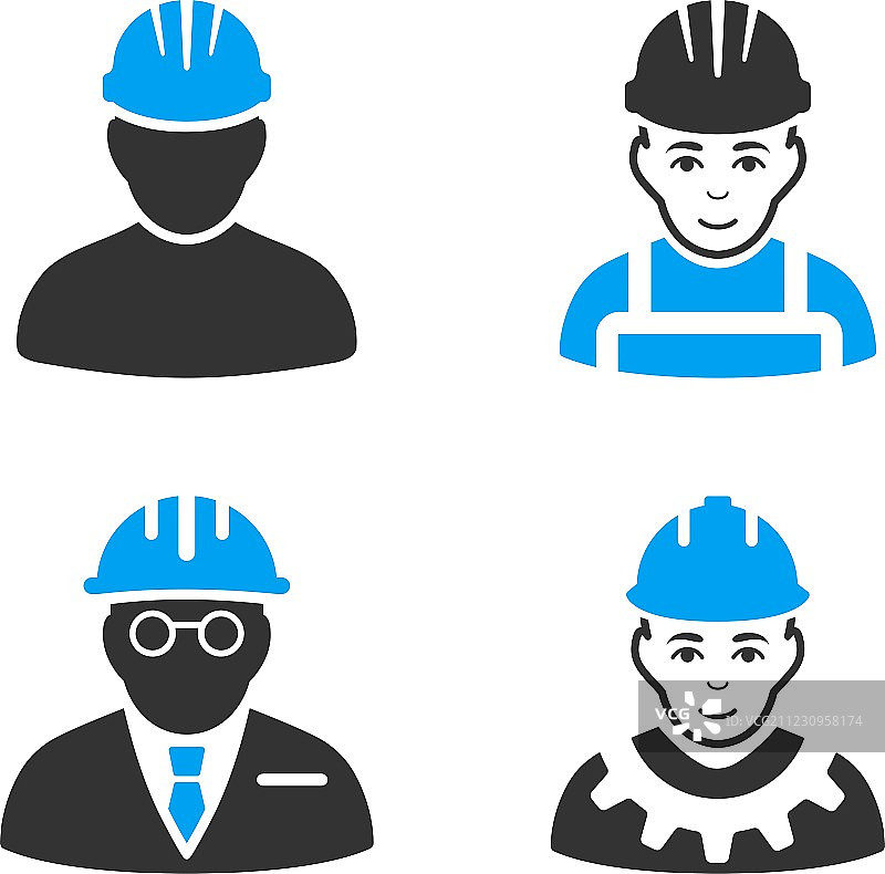 扁平双色职业人士图标图片素材