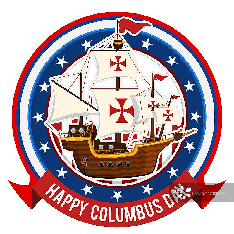哥伦布日快乐图片素材