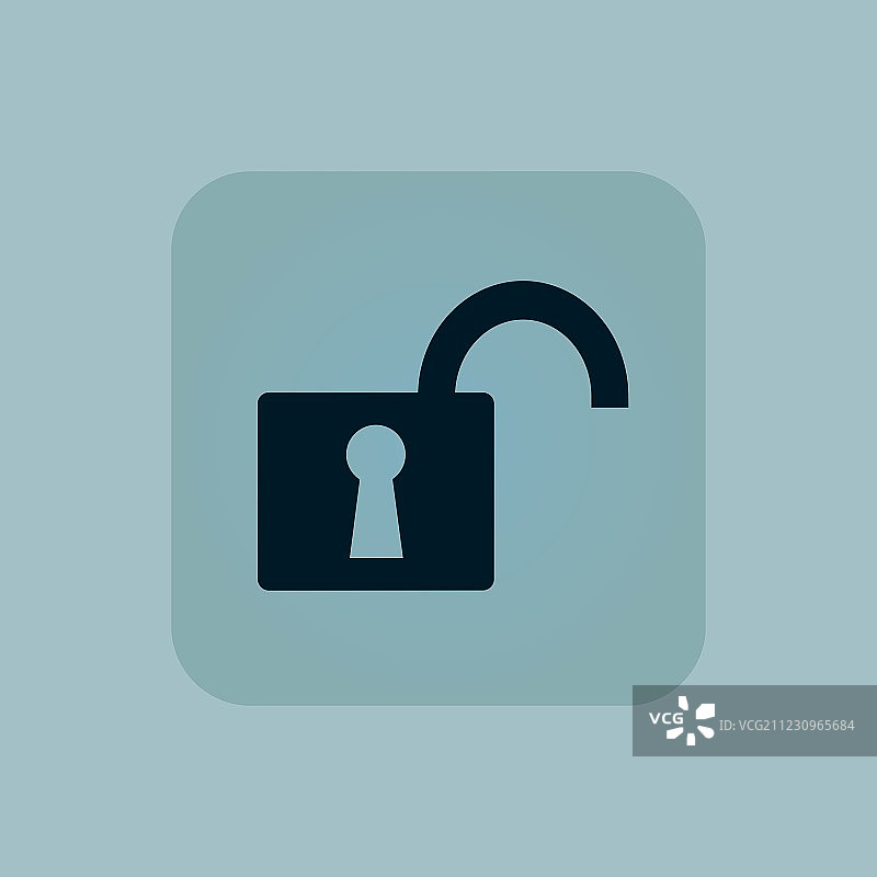 淡蓝色解锁图标图片素材