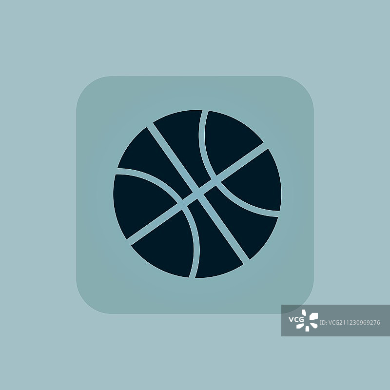 淡蓝色篮球图标图片素材