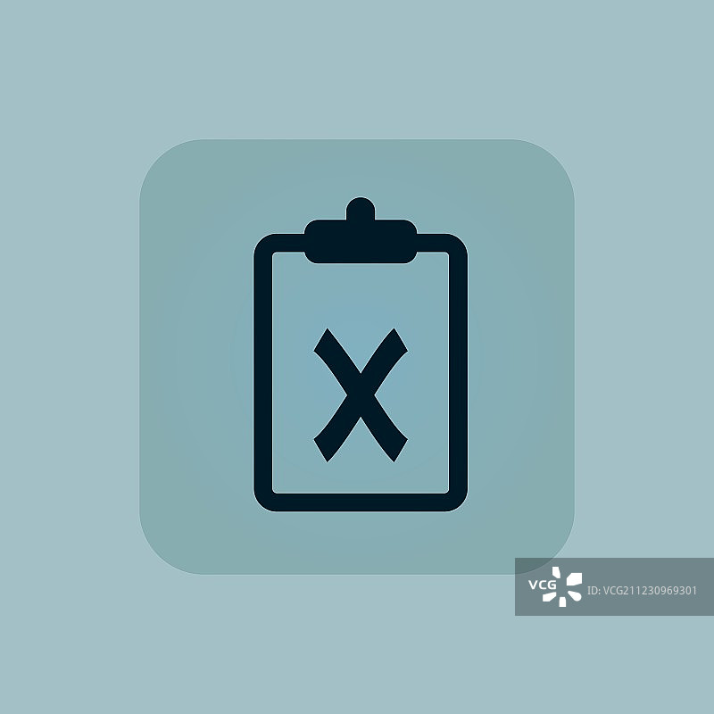 淡蓝色禁止图标的剪贴板图片素材