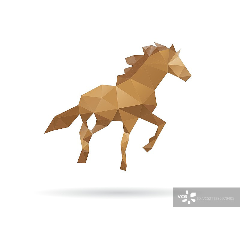 白色背景上的抽象马图片素材