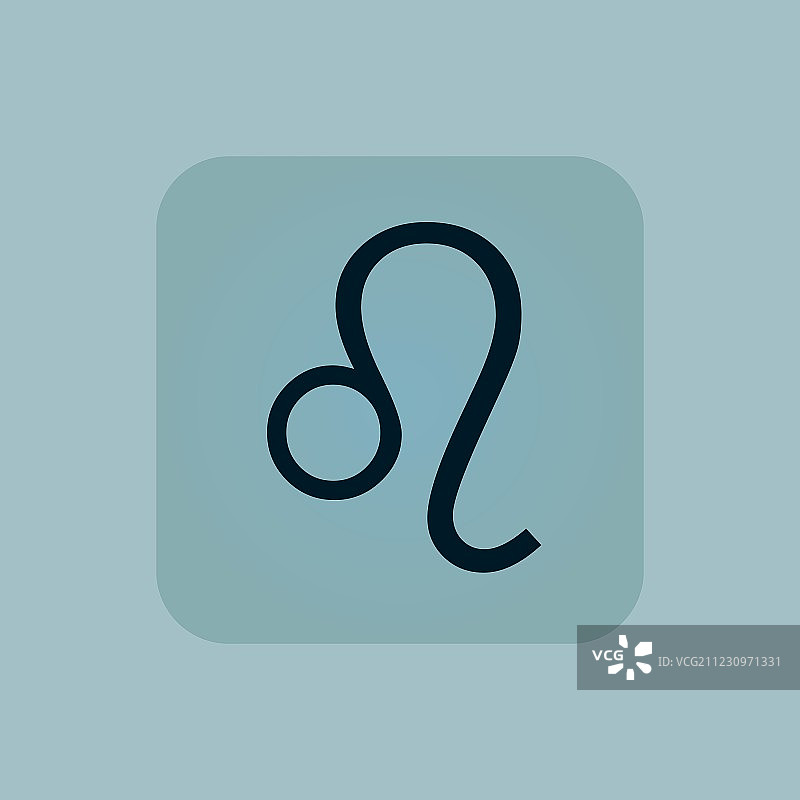 淡蓝色狮子座图标图片素材