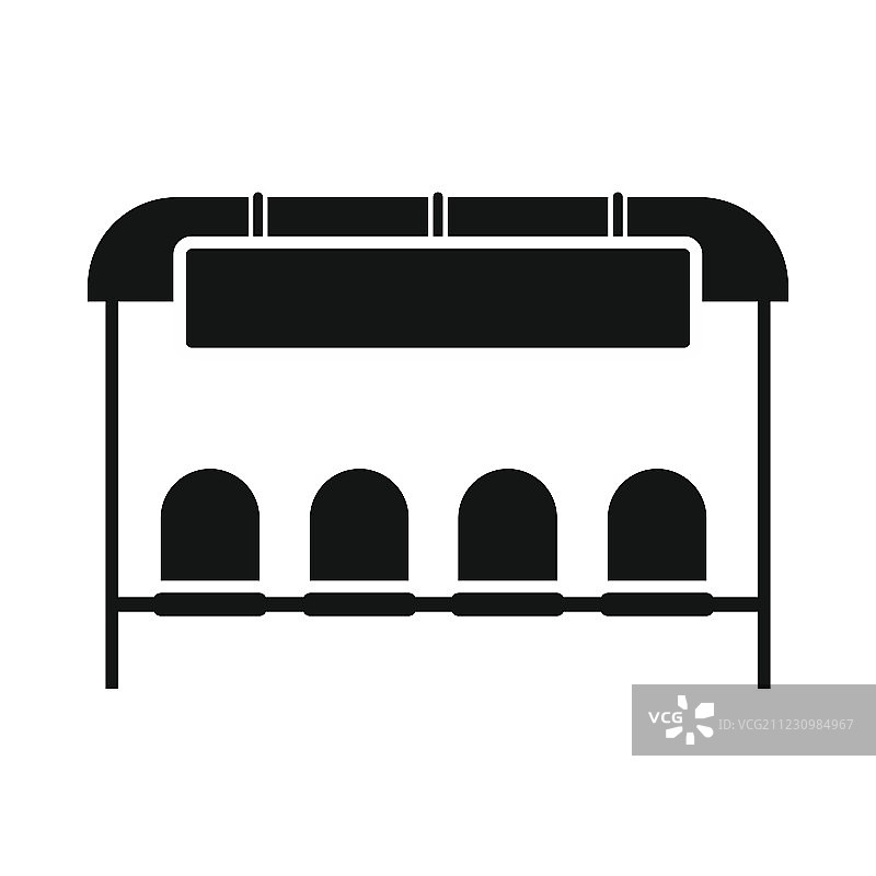 简洁风格的公交车站图标图片素材