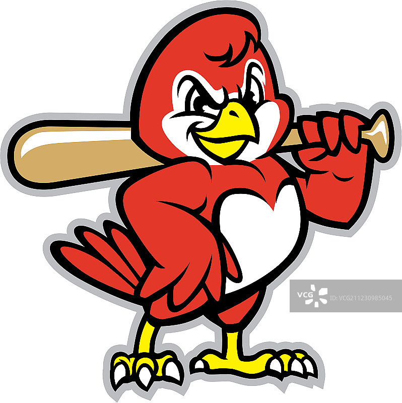 棒球鸟吉祥物图片素材