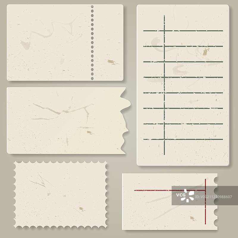 旧纸片图片素材