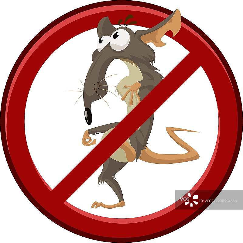 禁止卡通老鼠图片素材