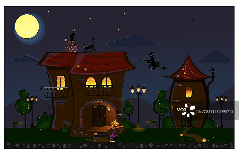 万圣节街道图片素材