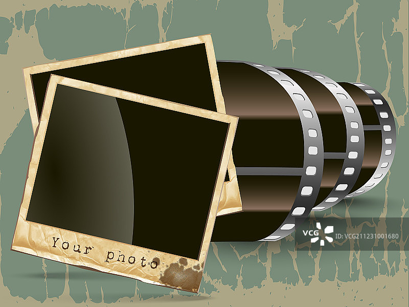 带有照片的电影胶片图片素材