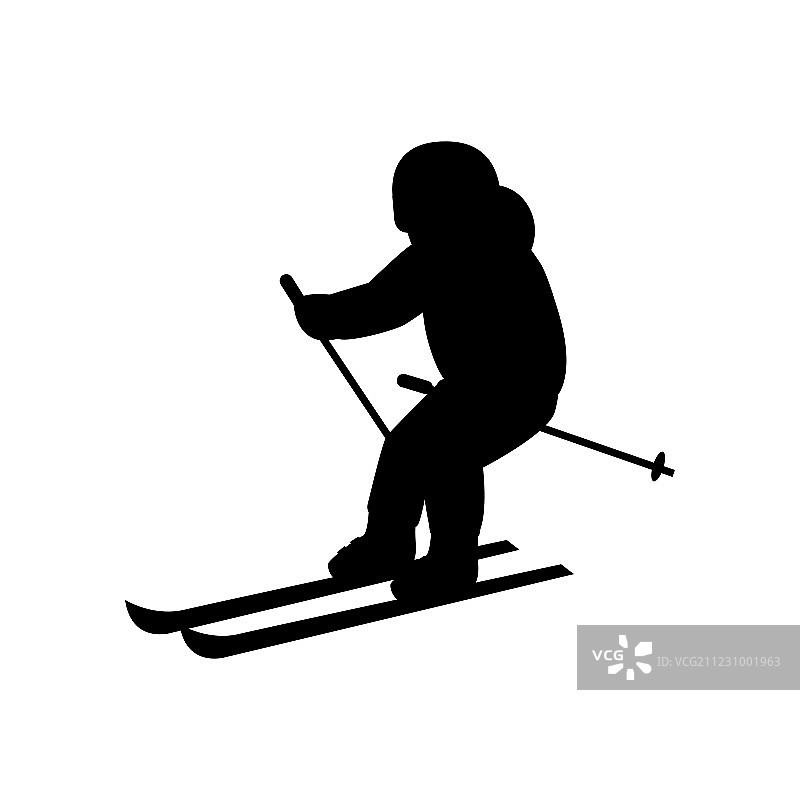 扁平风格滑雪人物设计图片素材