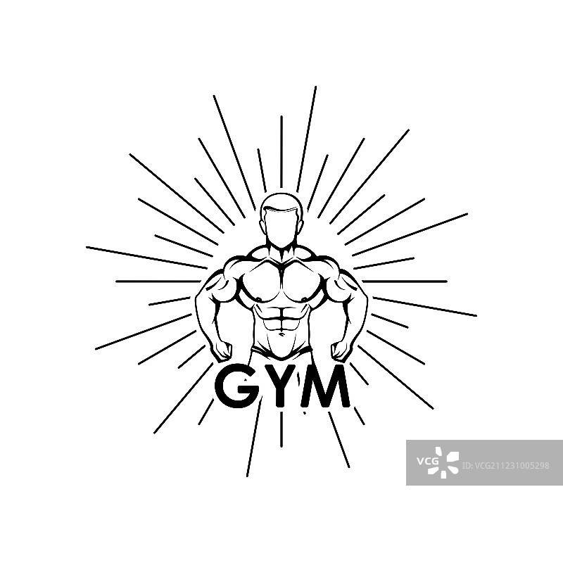 肌肉男士身体轮廓图片素材