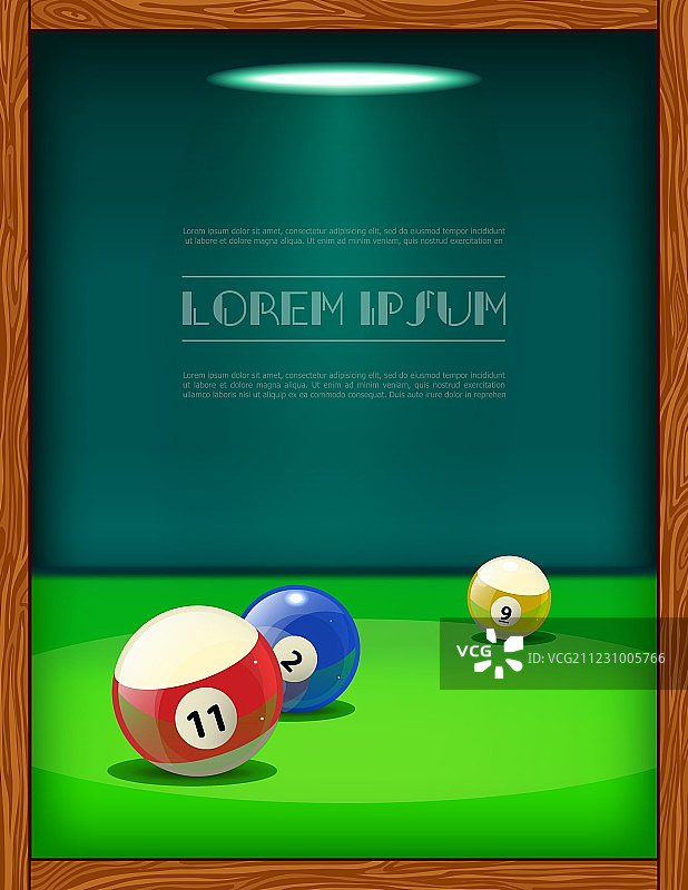 彩色台球海报图片素材