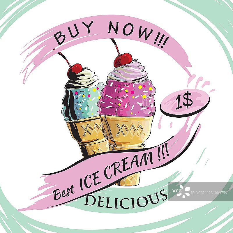 冰淇淋价格标签合集图片素材