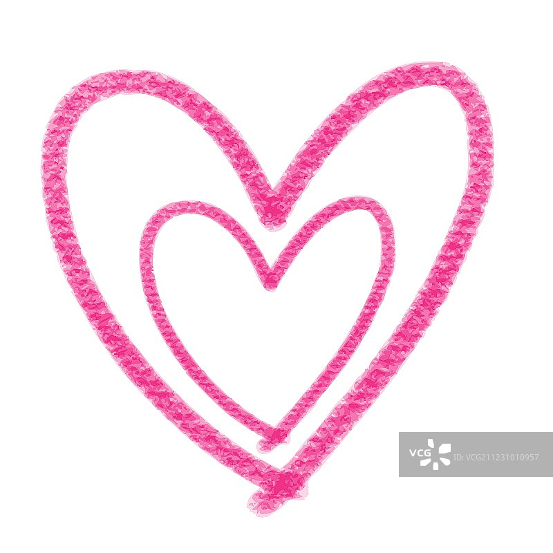 双粉色心形图片素材