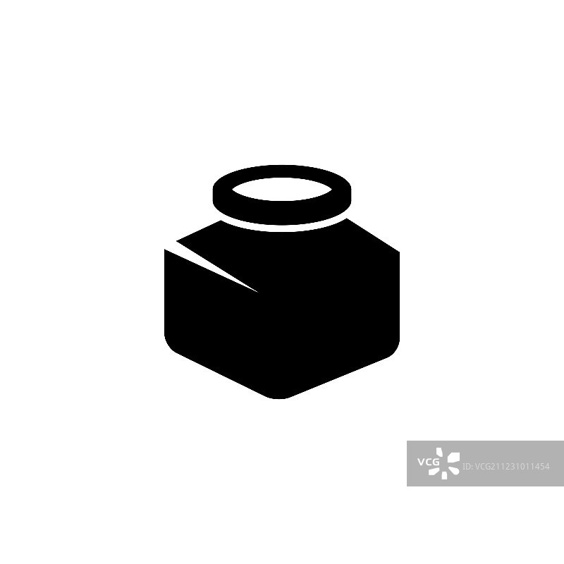 黑色墨水瓶图标合集图片素材