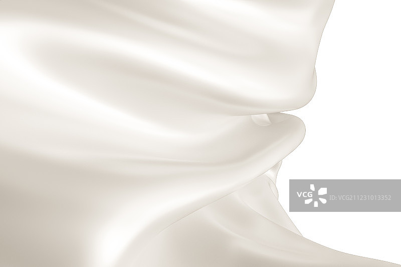 三维渲染，白色流动质感背景图片素材