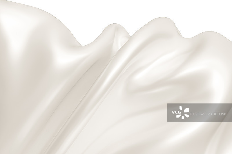 三维渲染，白色流动质感背景图片素材