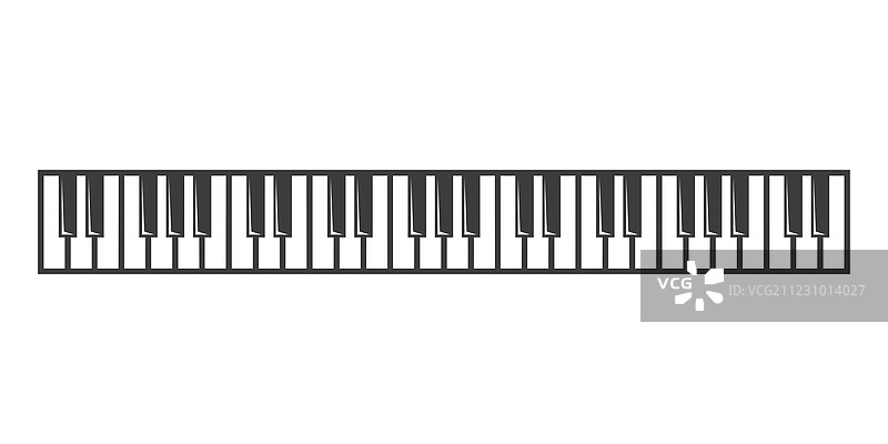 黑色钢琴键图标图片素材