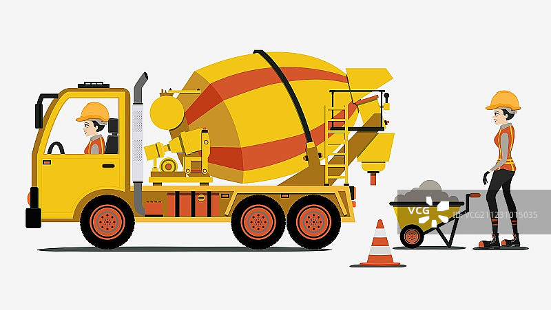 水泥搅拌车图片素材
