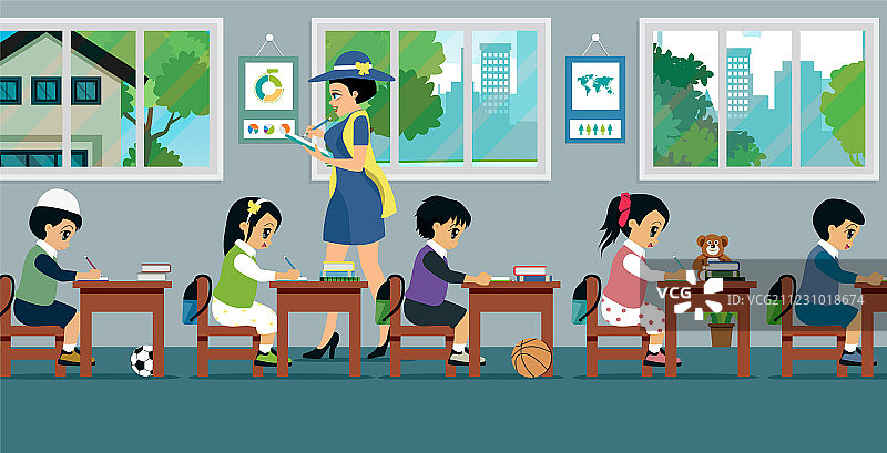 课堂上的孩子们图片素材