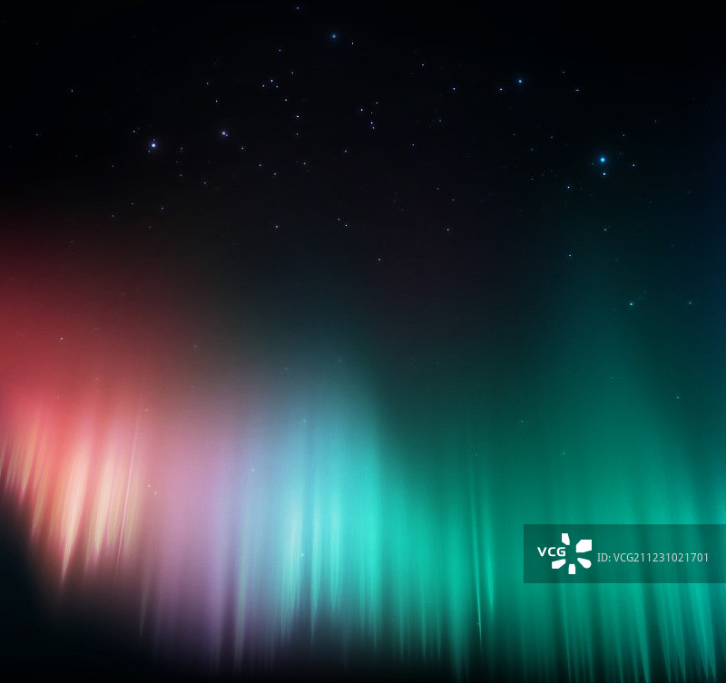 绚丽多彩的极光图片素材