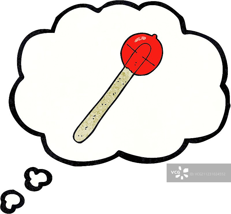 卡通棒棒糖和想法泡泡图片素材