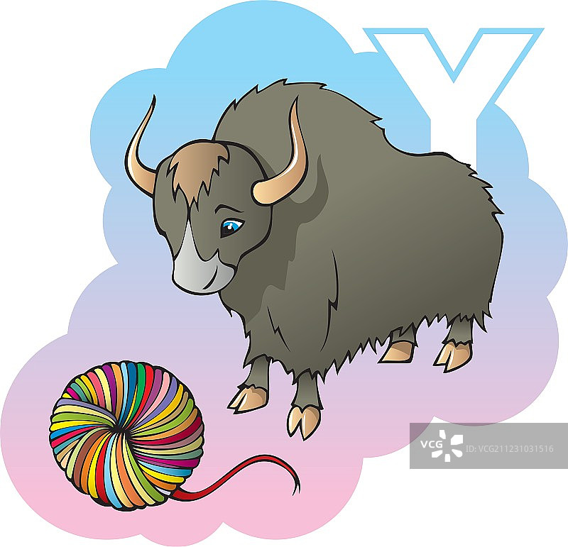 儿童字母Y图片素材